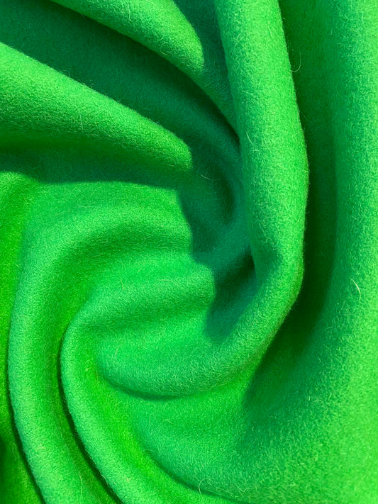 100% Wool - Green- 62"Wide - Sold By The Metre