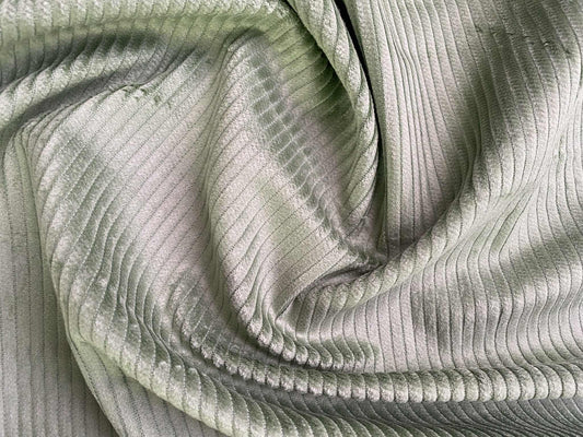 100% Cotton Corduroy - Light Green - 59"Wide - Sold By The Metre