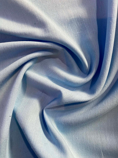 Cotton Linen - Sky Blue - 56"Wide - Sold By The Metre