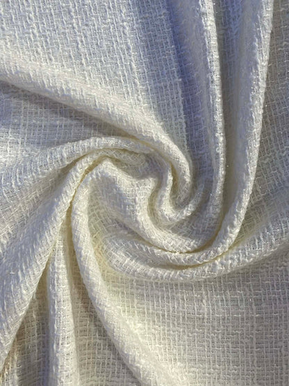 River Island Boucle - Cream Sparkle - 58"Wide - Sold By The Metre