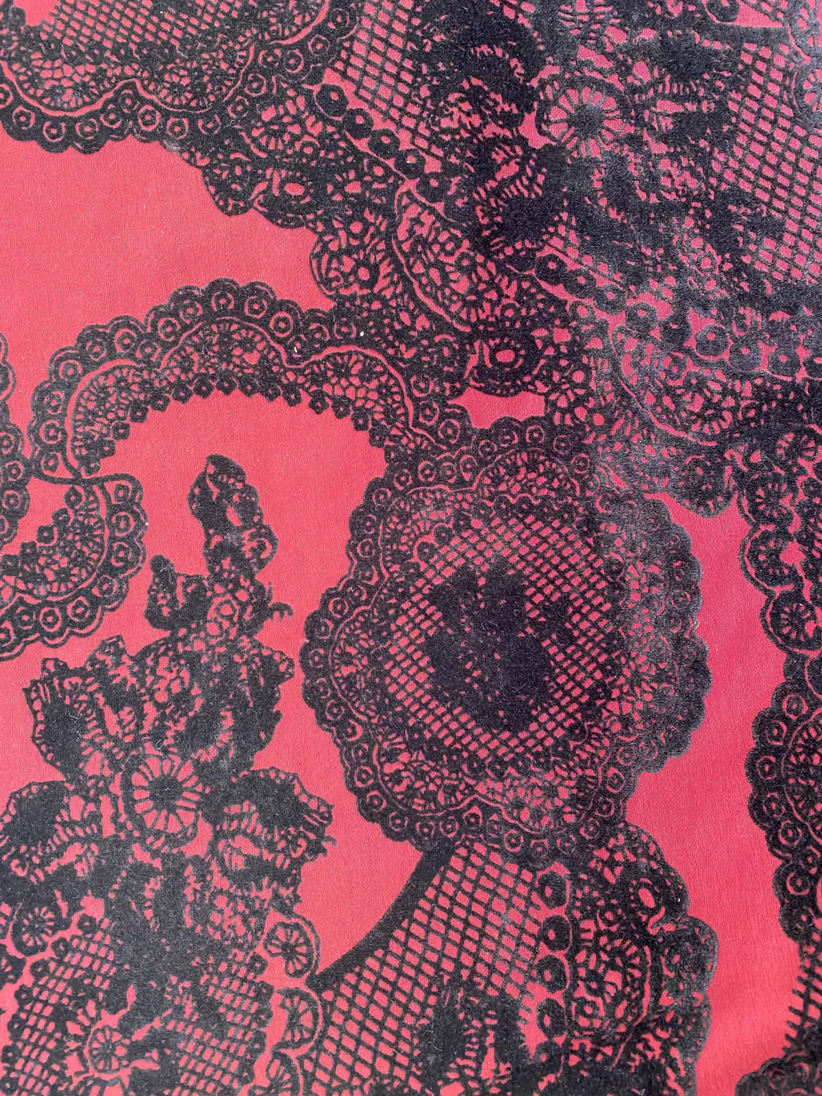 Wine and Black Floral  - Bengaline - 58" Wide Sold by the Metre