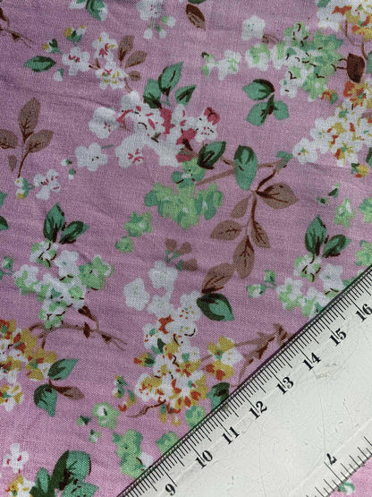 Viscose - Pink/Green/Yellow/White - 57"Wide - Sold By The Metre