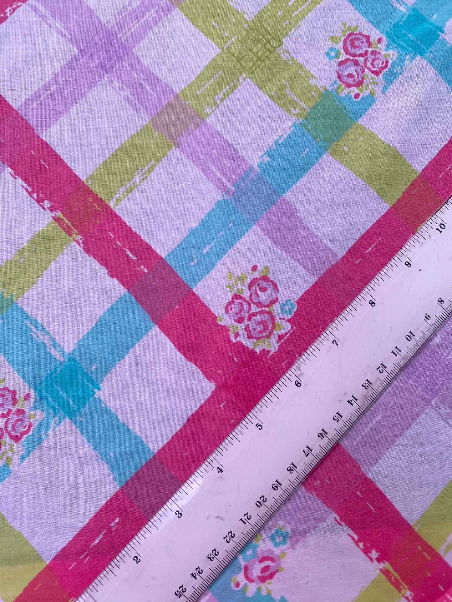 100% Cotton - White/Pink/Lilac/Green/Yellow - 45" Wide