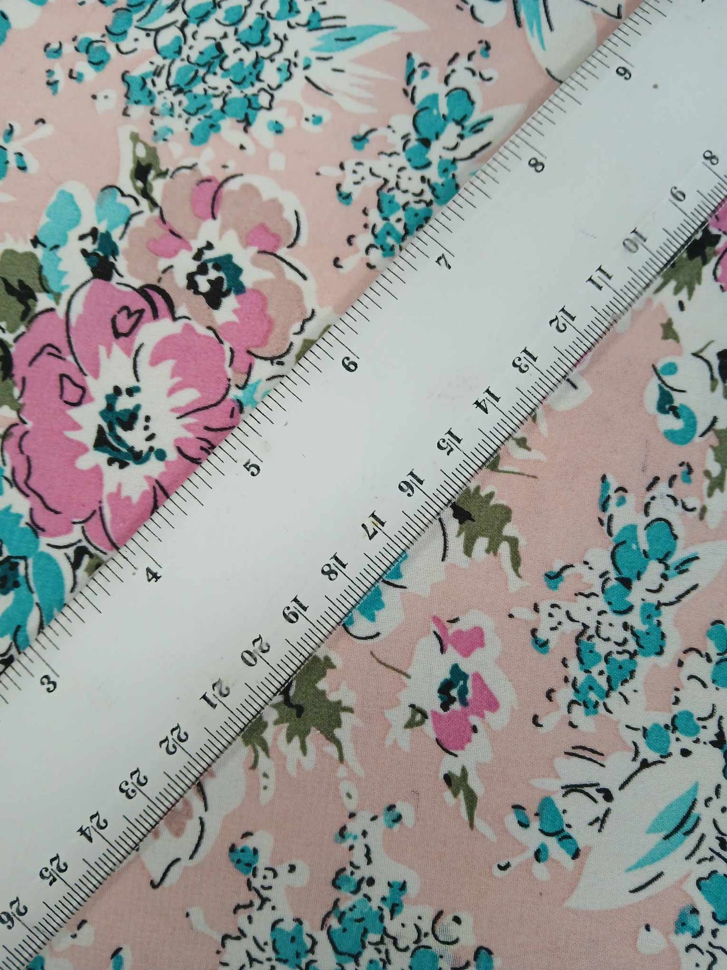 Chiffon - Pink/Turquoise/White - 59" Wide - Sold By The Metre