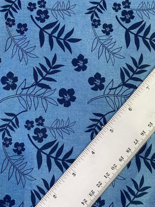 100% Cotton Denim/Chambray - Navy/Blue - 59"Wide - Sold By The Metre