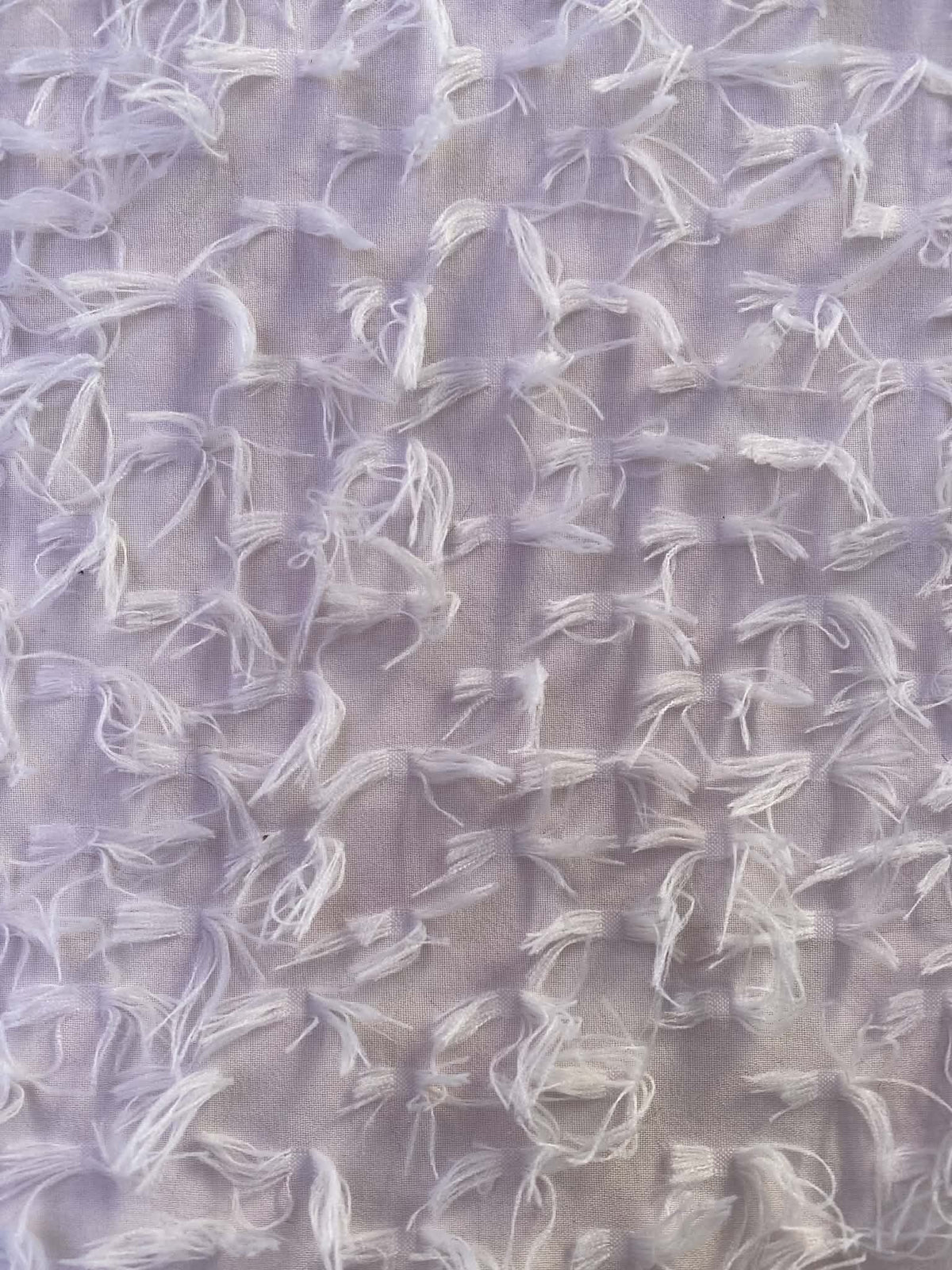 White Eyelash Chiffon Fabric - 57" Wide, £2.50 per Metre