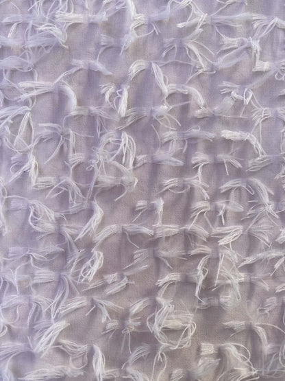 White Eyelash Chiffon Fabric - 57" Wide, £2.50 per Metre