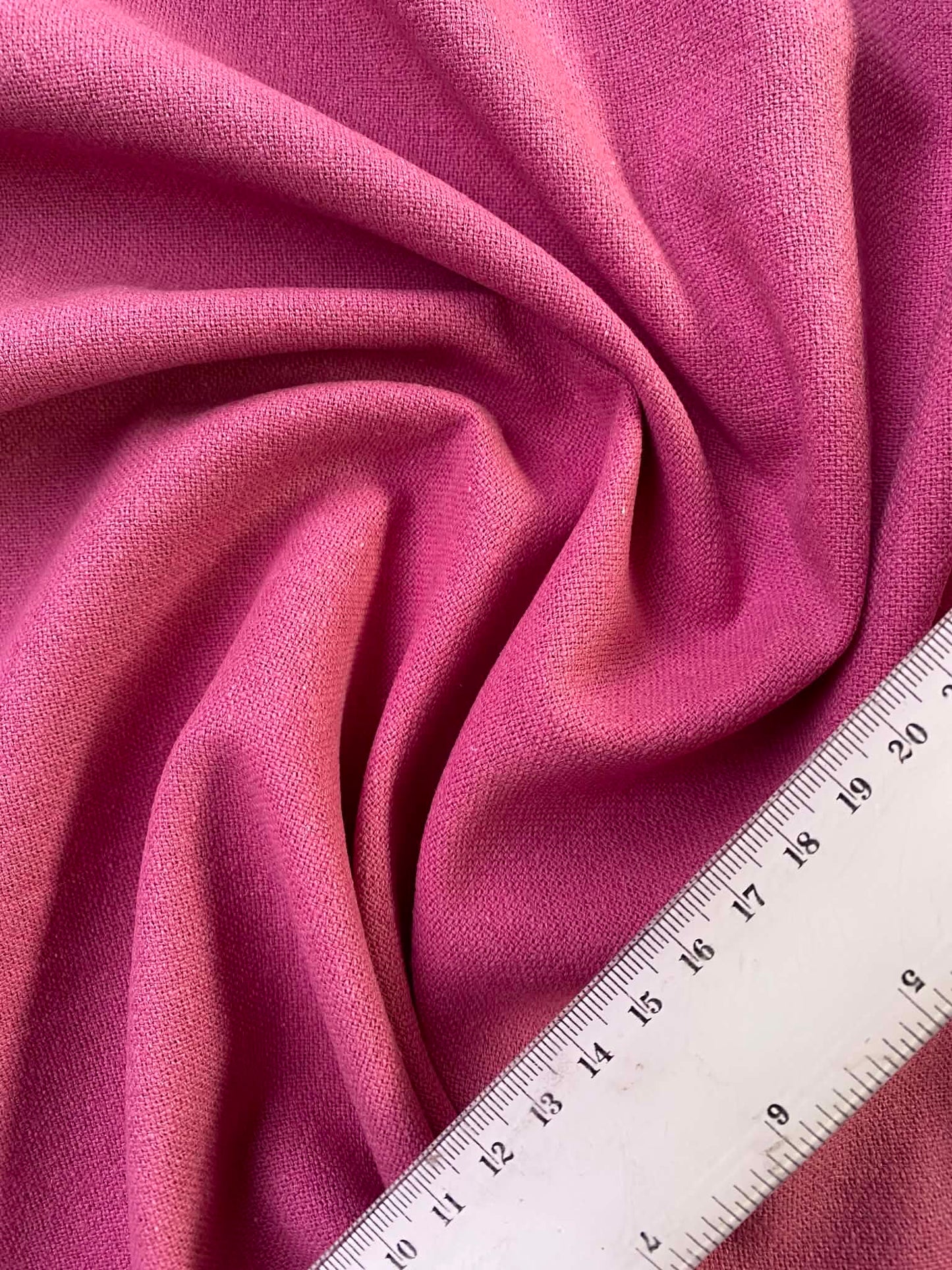 Dusty Pink Cotton Linen Blend Fabric – 57" (145cm) Wide – Non-Stretch