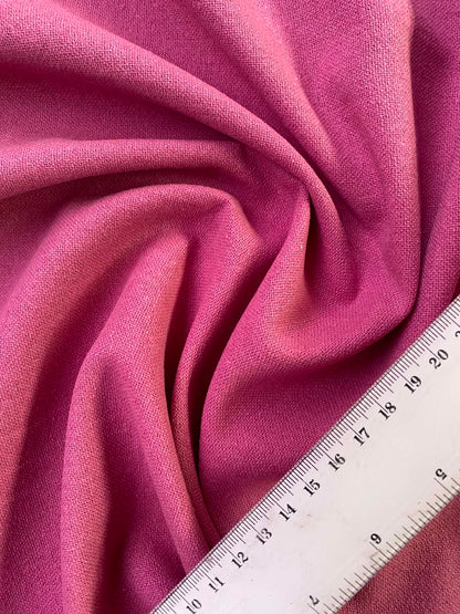 Dusty Pink Cotton Linen Blend Fabric – 57" (145cm) Wide – Non-Stretch