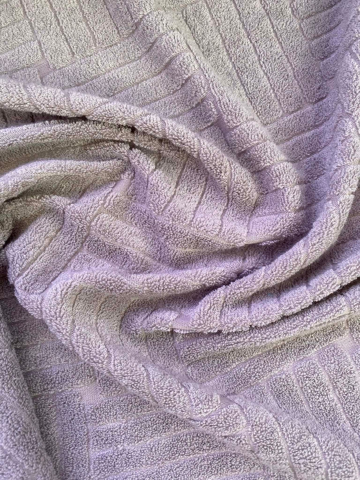 Jaquard Towelling - Grey - 66"wide - Sold By The Metre