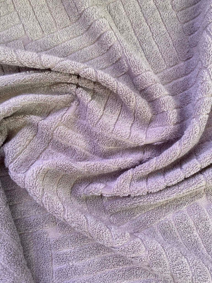 Jaquard Towelling - Grey - 66"wide - Sold By The Metre