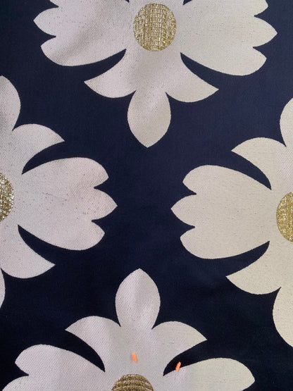 Brocade - Gold/Cream/Black - 63" Wide - Sold By The Metre
