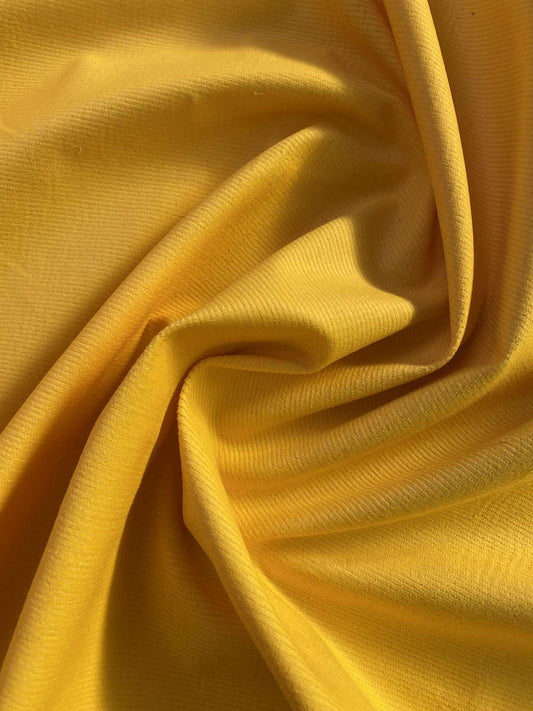 100% Cotton Corduroy - Sunshine Yellow - 60"Wide - Sold By The Metre