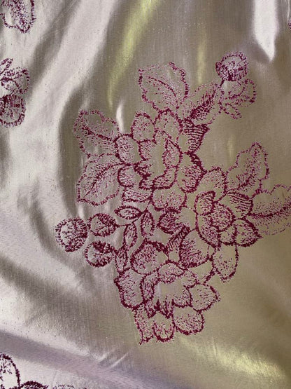 Brocade - Burgundy/Gold - 63" Wide - Sold By The Metre