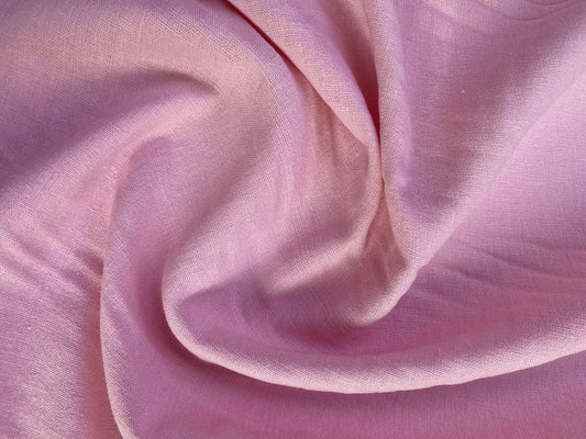 Cotton Linen - Pink - 52" Wide - Sold By The Metre