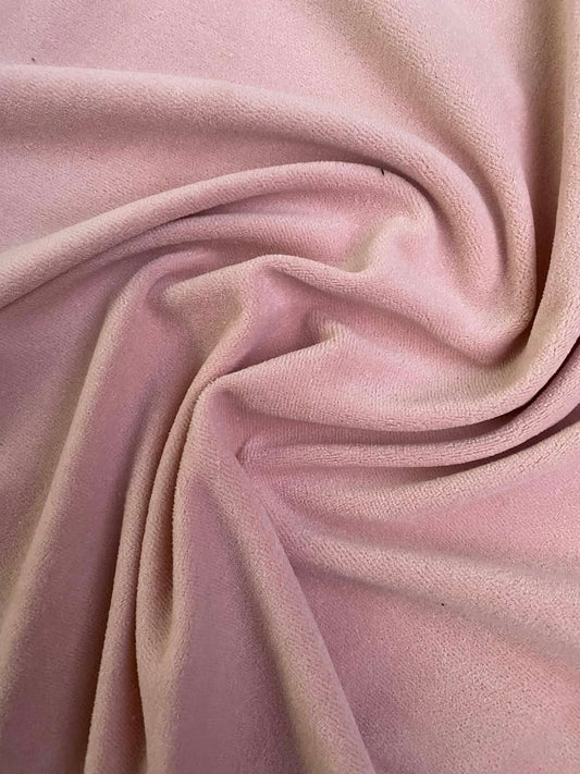 Terry Velour - Pink - 64"Wide - Sold By The Metre