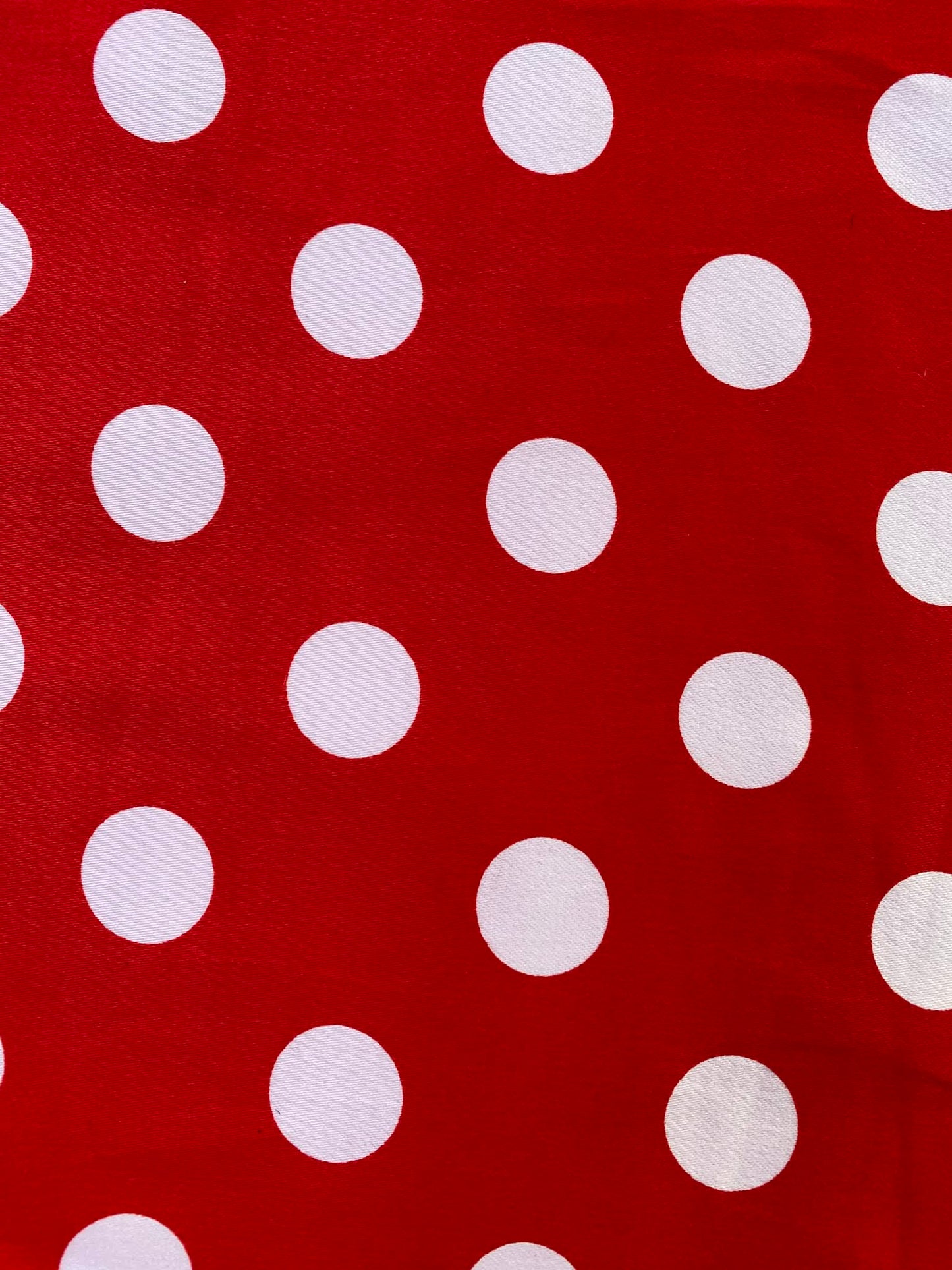 Cotton Spandex 97%/3%- Red/White - 58"Wide - Sold By The Metre
