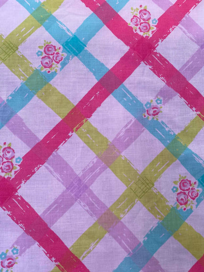 100% Cotton - White/Pink/Lilac/Green/Yellow - 45" Wide