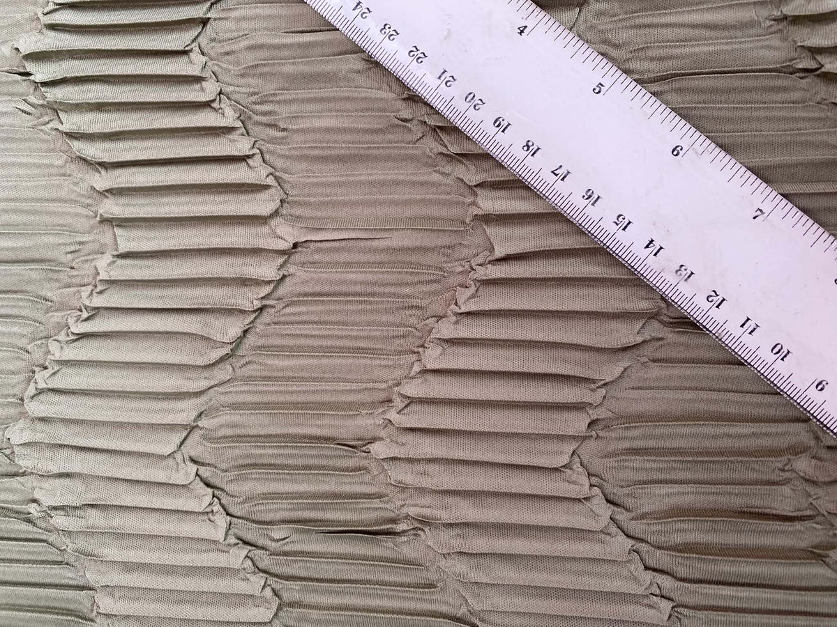 Chevron Pleated Stretch Polyester Fabric - 68" Wide, £3.99 per Metre