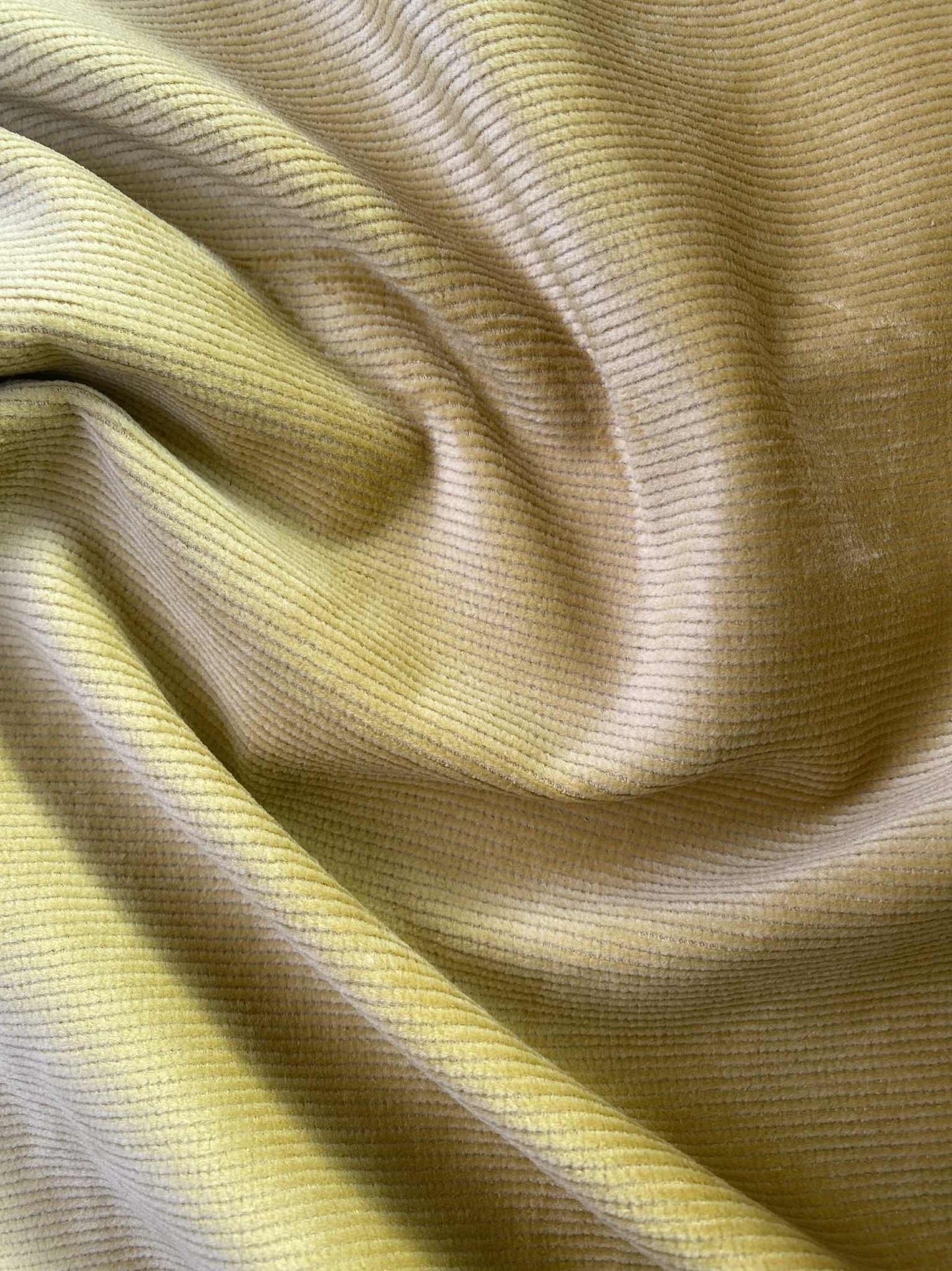 100% Cotton Corduroy - Pale Mustard - 56"Wide - Sold By The Metre