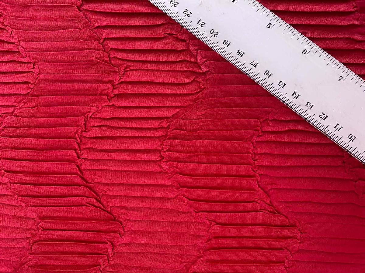 Chevron Pleated Stretch Polyester Fabric - 68" Wide, £3.99 per Metre