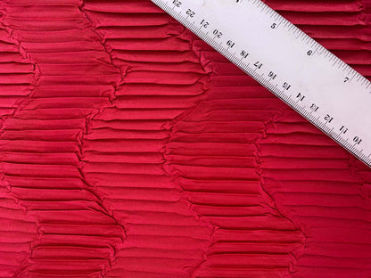 Chevron Pleated Stretch Polyester Fabric - 68" Wide, £3.99 per Metre