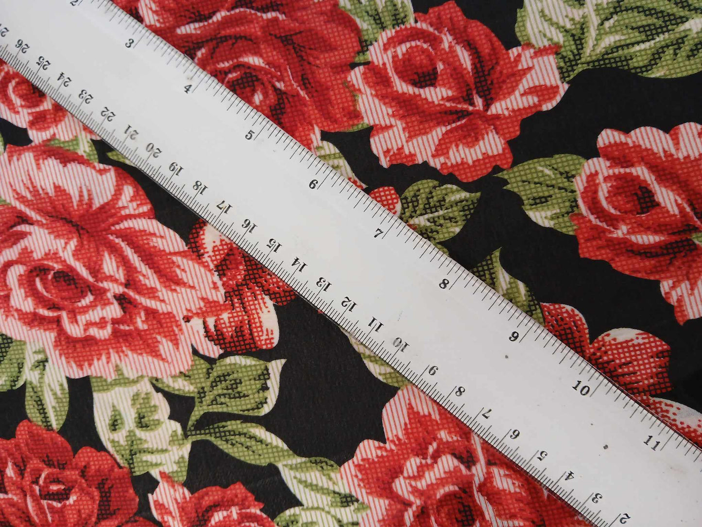 Chiffon - Black/Red/Green - 59" Wide - Sold By The Metre