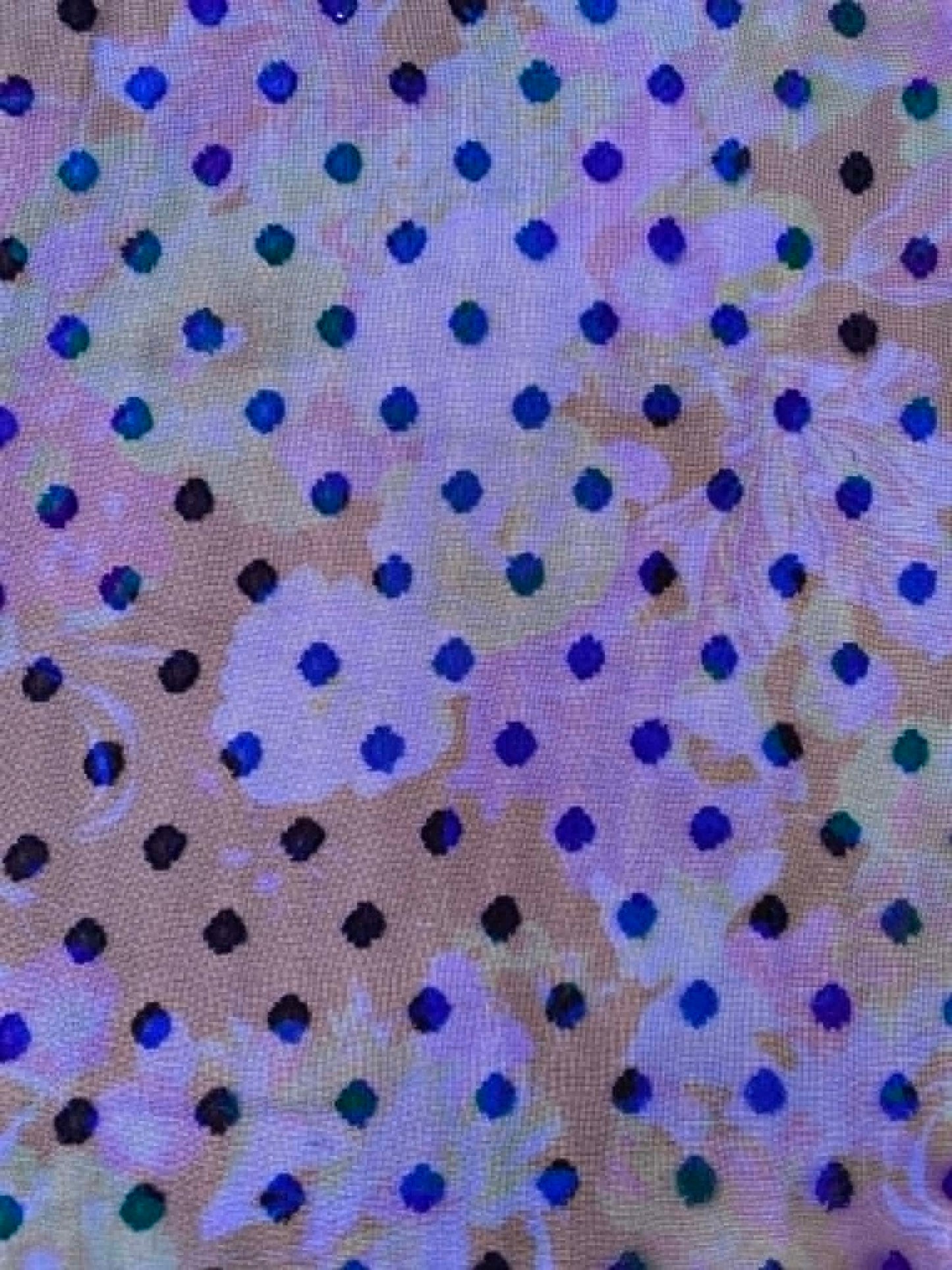 Floral Clipped Chiffon Fabric - 56" Wide - Black, Blue & Purple Textured Dressmaking Material No Stretch