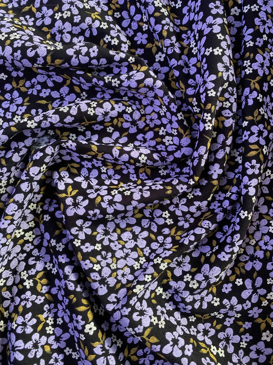 Viscose Lycra - Black/Lilac/Mustard/White - 62"Wide - Sold By The Metre