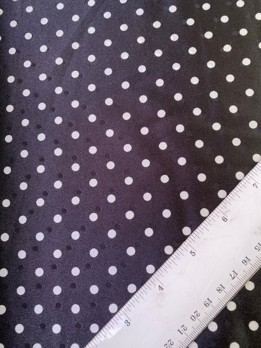 Satin Jacquard - Black/White - 59" Wide - Sold By The Metre