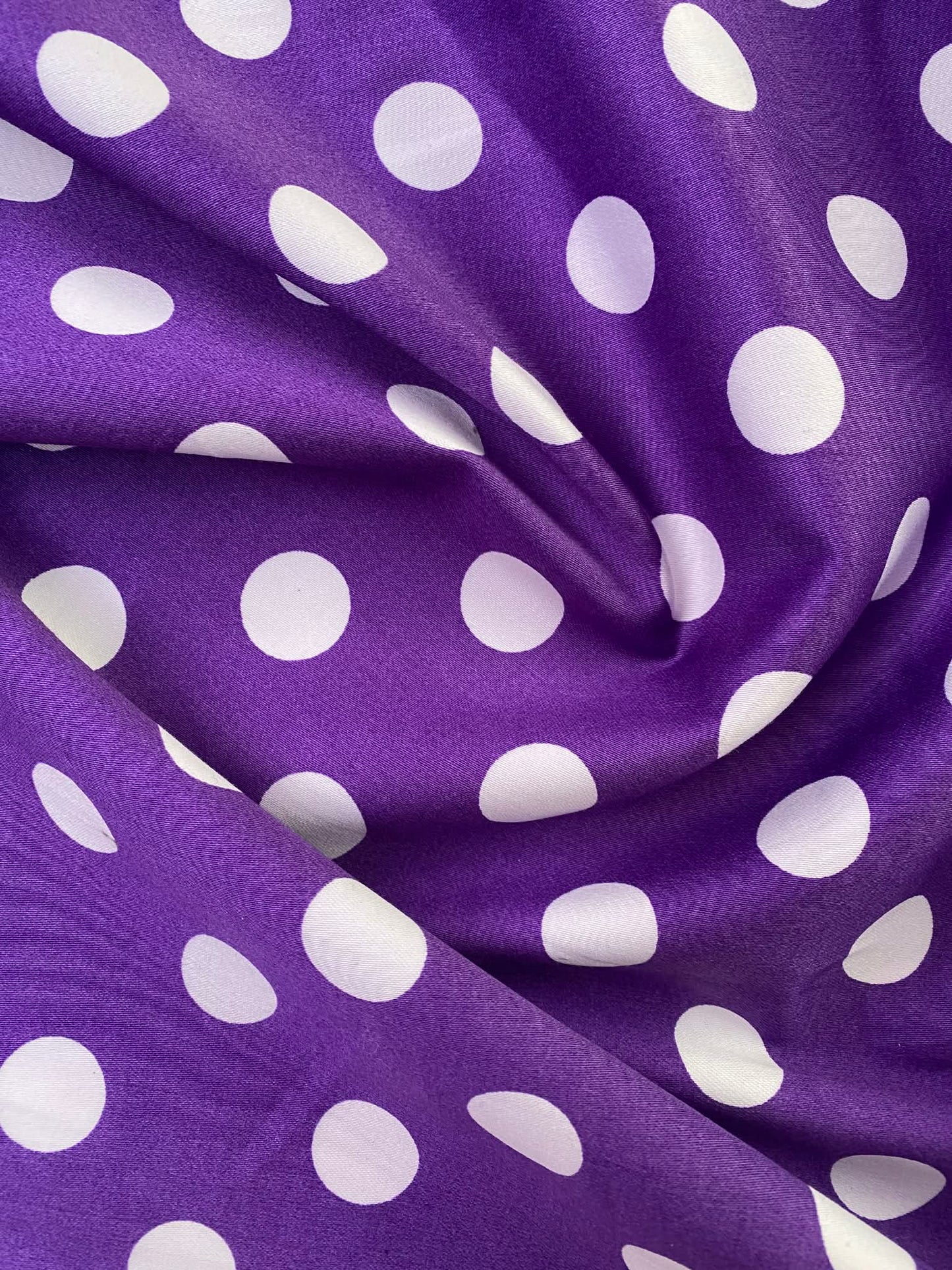 Cotton Spandex 97%/3%- Purple/White - 58"Wide - Sold By The Metre