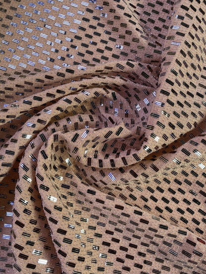 Slinky Lyra Sequins - Pink - 58"Wide - Sold By The Metre