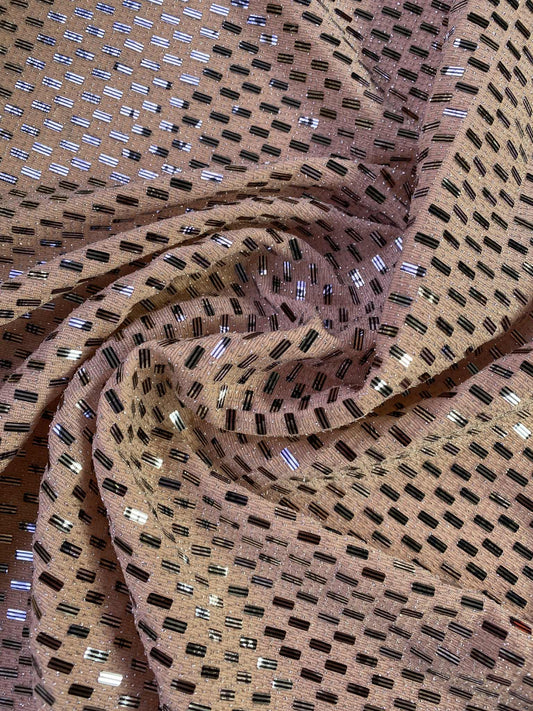 Slinky Lyra Sequins - Pink - 58"Wide - Sold By The Metre