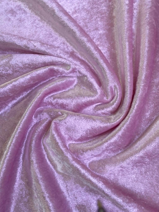 Baby Pink Heavy Velvet Fabric - 56" Wide - Premium Weight - Soft Sheen - £2.99/m