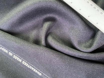 100% Wool Fabric -Black - 30" Wide - Traditional Tailoring & Heritage Quality - £5.99/m