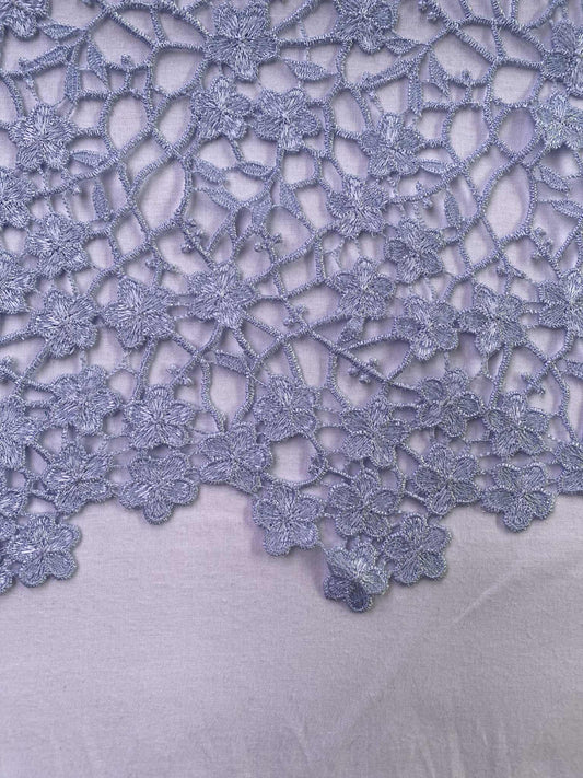 Guipure Lace - Cornflower Blue - 46"Wide - Sold By The Metre