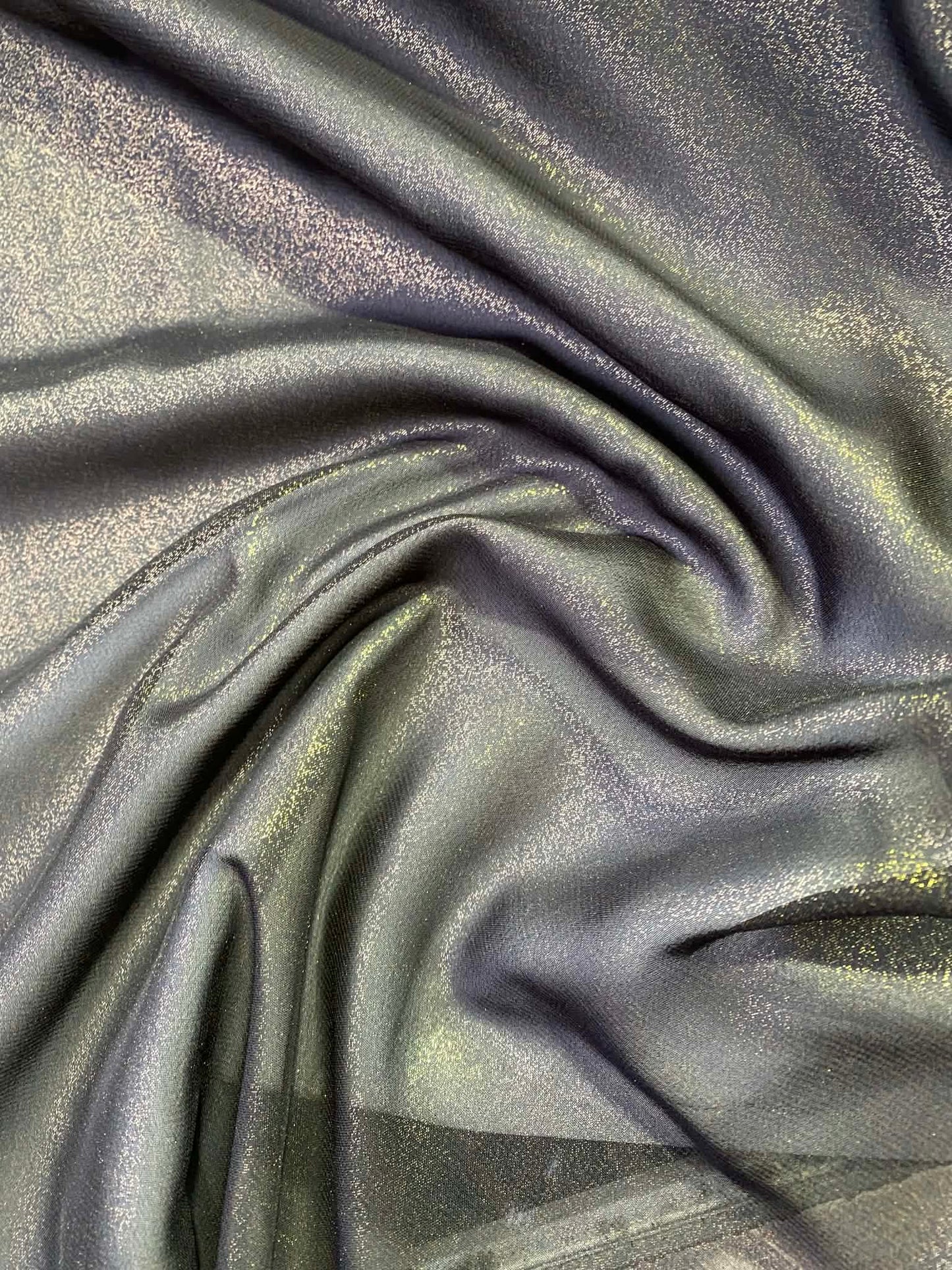 Foiled Chiffon - Gold - 58"Wide - Sold By The Metre
