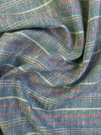 Cotton Linen - Green/Pink/Orange/White/Yellow - 60"Wide - Sold By The Metre