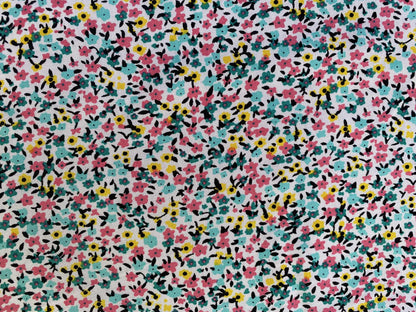 Viscose - Mint/Yellow/Pink - 57"Wide - Sold By The Metre