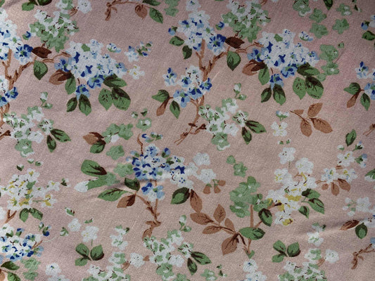 Viscose - Dusty Pink/Green/White/Blue - 57"Wide - Sold By The Metre
