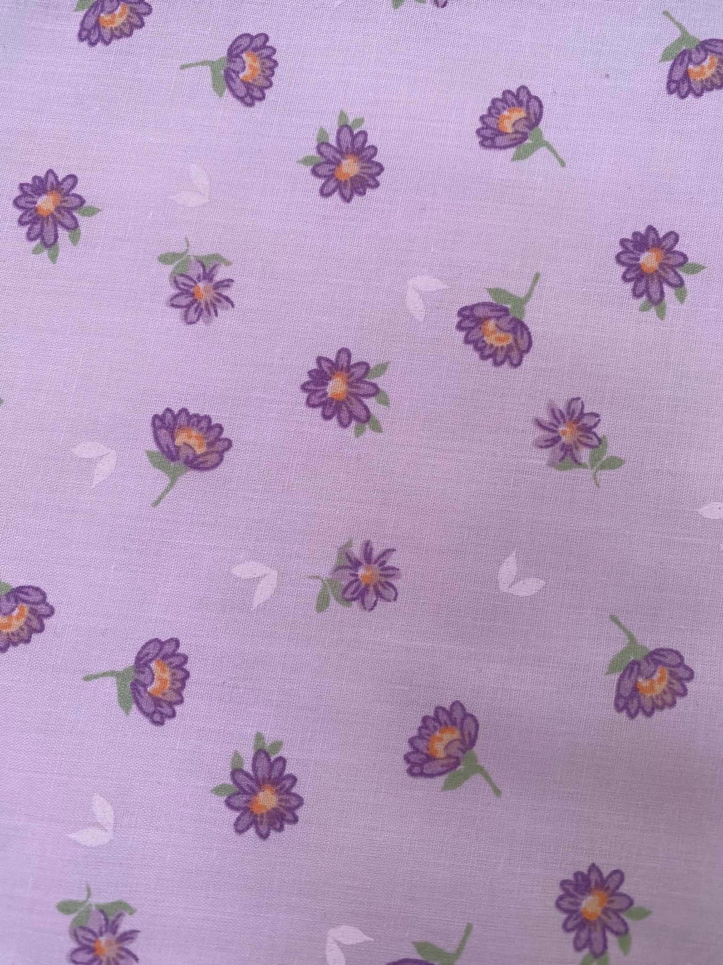Poly Cotton - White/Purple/Green/Orange - 45" Wide