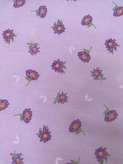 Poly Cotton - White/Purple/Green/Orange - 45" Wide
