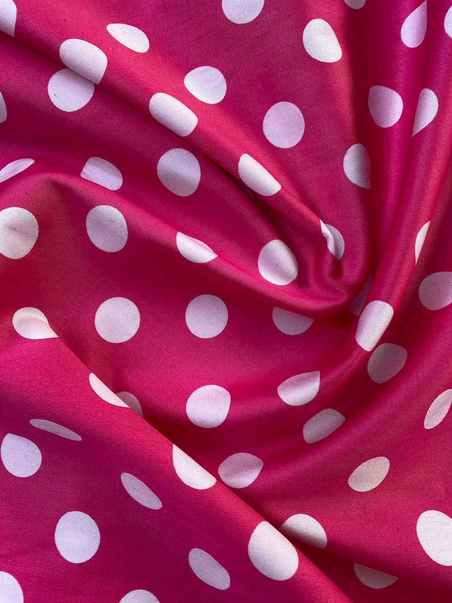 Cotton Spandex 97%/3%- Pink/White - 57"Wide - Sold By The Metre