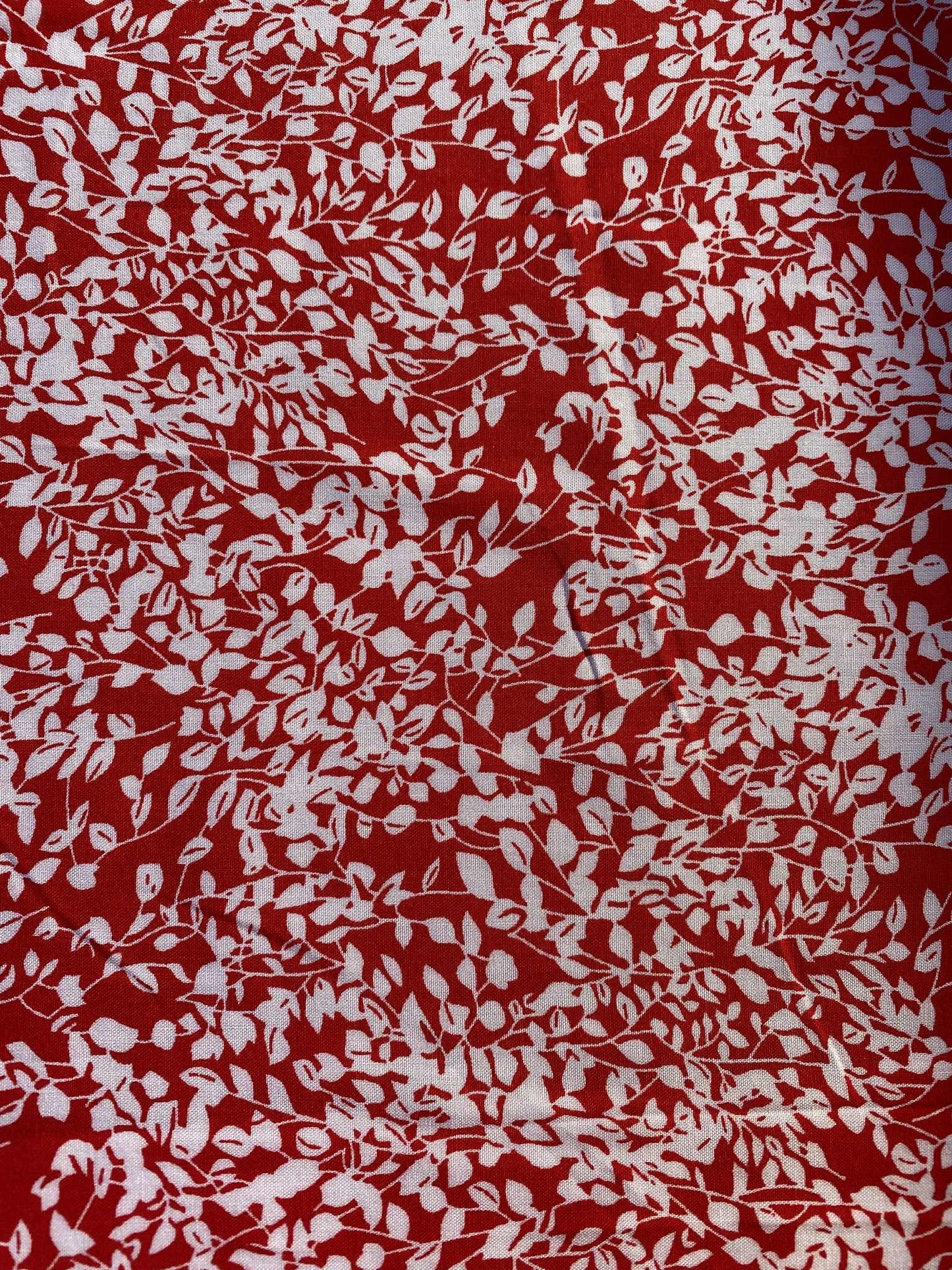 Viscose - Red/White - 57"Wide - Sold By The Metre