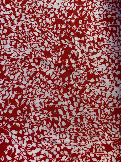 Viscose - Red/White - 57"Wide - Sold By The Metre