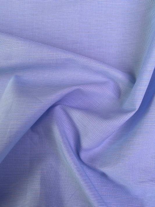 100% Cotton Chambray Striped Fabric - 59" Wide - Navy Blue & White Classic Dressmaking Shirting No Stretch