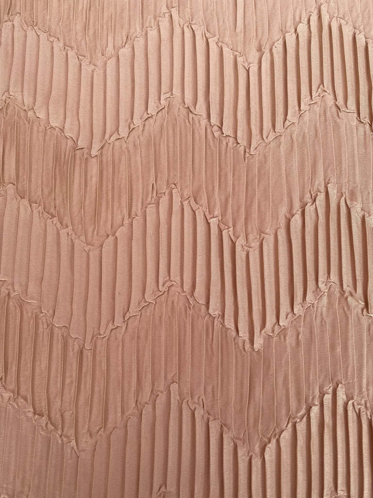 Chevron Pleated Stretch Polyester Fabric - 68" Wide, £3.99 per Metre