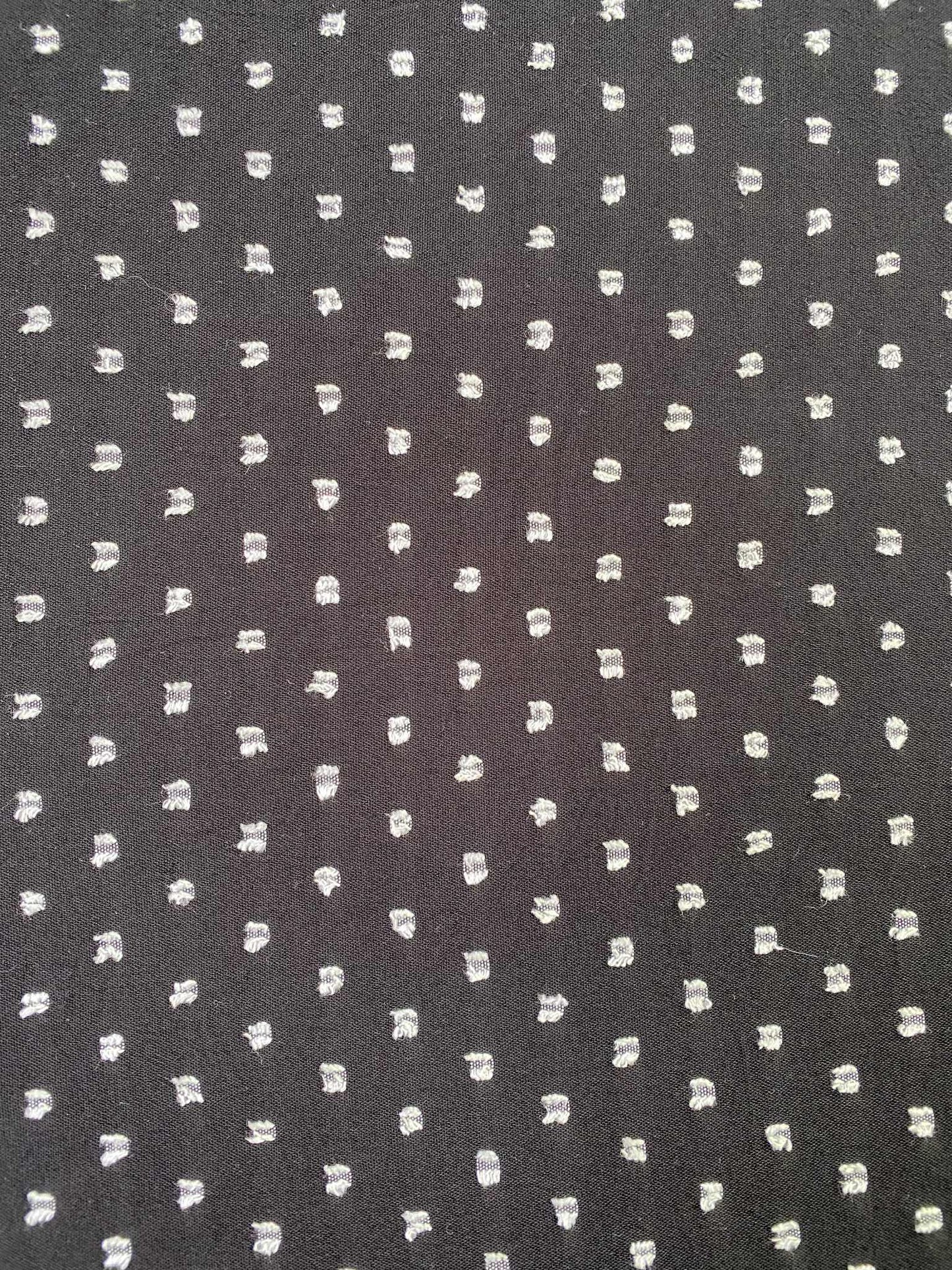 River Island Crepe - Spot - Black - 60"Wide - Sold By The Metre