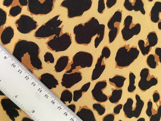 Crepe - Black/Mustard/Brown - 60" Wide - Sold By The Metre