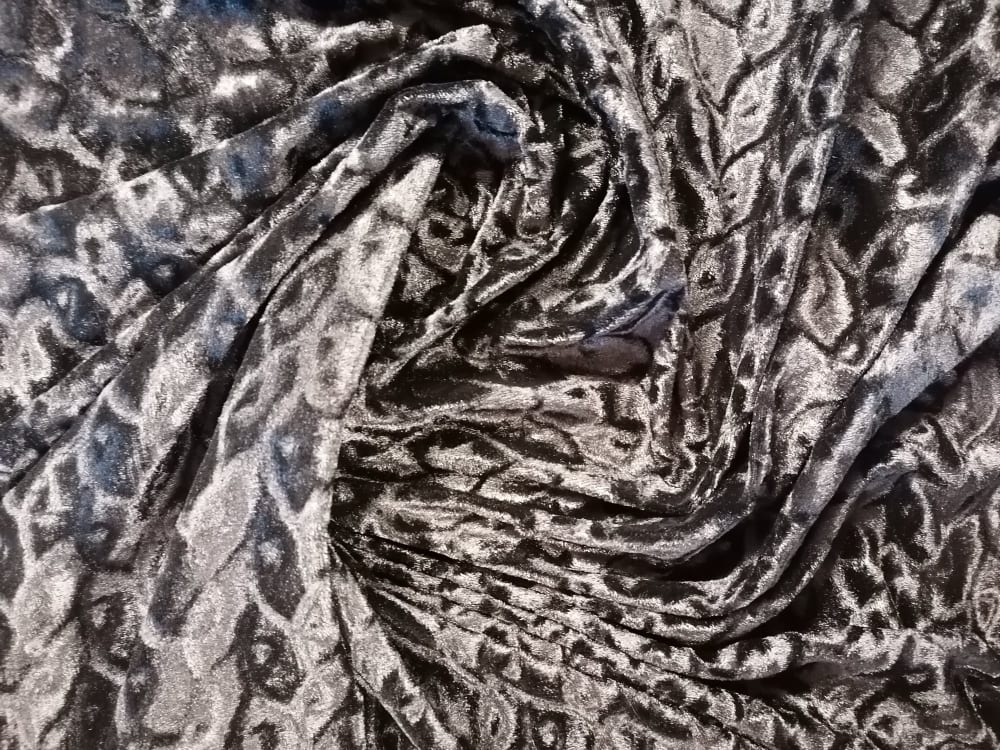 Poly Lycra Velvet - Black - 58" Wide  - Sold By the Metre - legend textiles